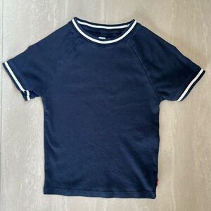 Levi's Dark Blue Sweater with White Accents 100%Cotton